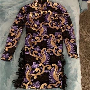 House of CB sequenced dress. Unique design.